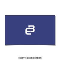 vector de diseño de logotipo inicial eb