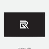 vector de diseño de logotipo inicial gr o rg