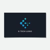 vector de diseño de logotipo de tecnología g