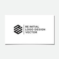 RE HEXAGON LOGO DESIGN VECTOR