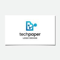 vector de diseño de logotipo de datos de tecnología