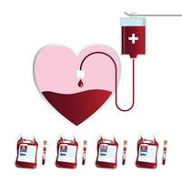 Donating blood from different blood types vector