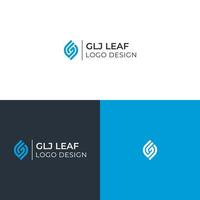 vector de diseño de logotipo glj o gjl