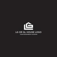 vector de diseño de logotipo de casa lg o gl