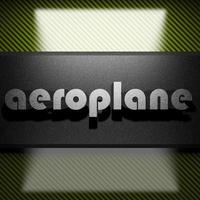 aeroplane word of iron on carbon photo