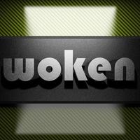 woken word of iron on carbon photo