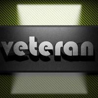 veteran word of iron on carbon photo