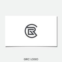 vector de diseño de logotipo inicial de grc