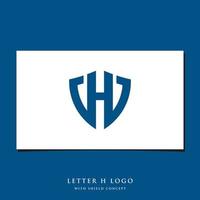 H SHIELD LOGO DESIGN VECTOR