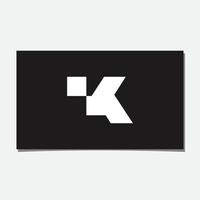 vector de diseño de logotipo mínimo 'k' o 'ki'