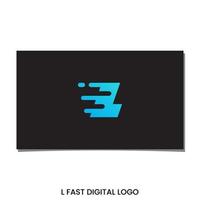 L FAST OR L DELIVERY LOGO DESIGN VECTOR