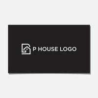 vector de diseño de logotipo de casa p