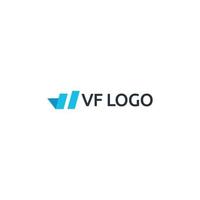 diseño de logotipo moderno vf o fv vector