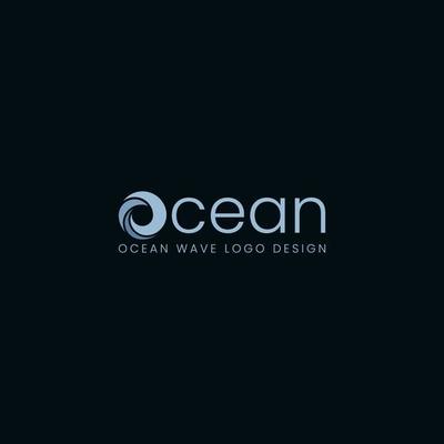 OCEAN WAVE LOGO DESIGN VECTOR