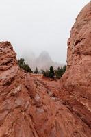 View through rocks photo