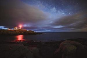 Long exposure of a lighthouse and water photo