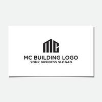 vector de diseño de logotipo de edificio mc