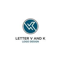 diseño de logotipo inicial v y k vector