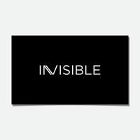 vector de diseño de logotipo de tipo de letra invisible