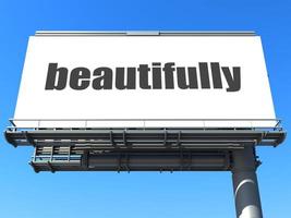 beautifully word on billboard photo
