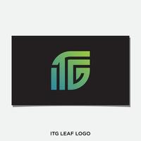 ITG LEAF LOGO DESIGN VECTOR. vector