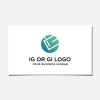 vector de diseño de logotipo ig o gi