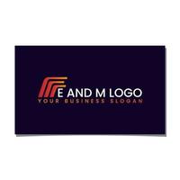 M AND E INITIAL LOGO DESIGN vector