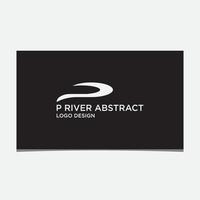 P RIVER ABSTRACT LOGO DESIGN VECTOR. vector