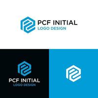 PCF OR PFC LOGO DESIGN VECTOR