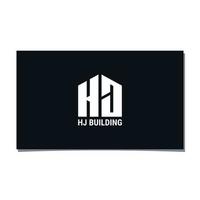 vector de diseño de logotipo de edificio hj
