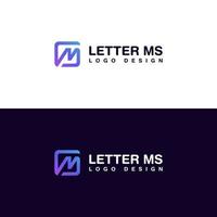 MS INITIAL LOGO DESIGN VECTOR