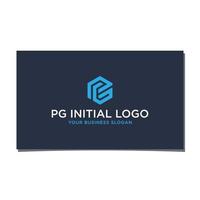 pg vector de diseño de logotipo hexagonal