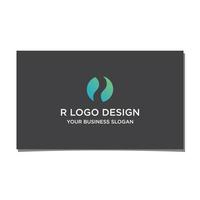 R NEGATIVE SPACE LOGO DESIGN vector