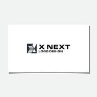 X NEXT OR X FUTURE LOGO DESIGN VECTOR