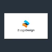 Z RIBBON LOGO DESIGN VECTOR