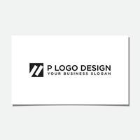 vector de diseño de logotipo de líneas p