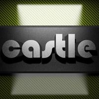 castle word of iron on carbon photo