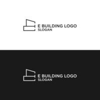 E BUILDING LOGO DESIGN VECTOR