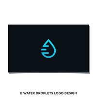 E WATER DROPLETS LOGO DESIGN vector