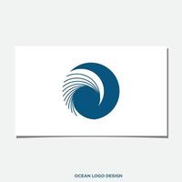 vector de diseño de logotipo de onda oceánica