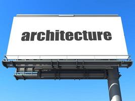 architecture word on billboard photo