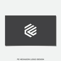 vector de diseño de logotipo hexagonal fe
