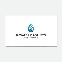 K WATER DROP LOGO DESIGN vector