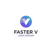 V FAST OR V DELIVERY LOGO DESIGN vector