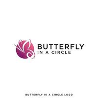 BUTTERFLY NEGATIVE SPACE LOGO DESIGN vector