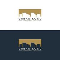 diseño de logotipo urbano de espacio negativo vector