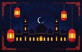 Eid Mubarak Night vector