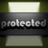 protected word of iron on carbon photo