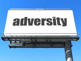 adversity word on billboard photo