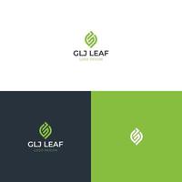 vector de diseño de logotipo glj o gjl